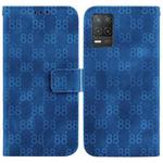 For Realme 8 5G Global / V13 5G /Q3 5G Double 8-shaped Embossed Leather Phone Case(Blue)