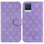 For Realme 8 / 8 Pro Double 8-shaped Embossed Leather Phone Case(Purple)