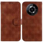 For Realme 11 5G/Narzo 60 India Version Double 8-shaped Embossed Leather Phone Case(Brown)