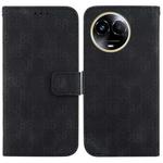 For Realme 11 5G Global Double 8-shaped Embossed Leather Phone Case(Black)