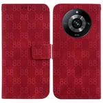 For Realme 11 Pro 5G/11 Pro+ 5G/Narzo 60 Pro 5G Double 8-shaped Embossed Leather Phone Case(Red)