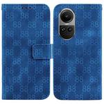 For OPPO Reno10 5G Global/Reno10 Pro Global Double 8-shaped Embossed Leather Phone Case(Blue)