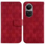 For OPPO Reno10 5G Global/Reno10 Pro Global Double 8-shaped Embossed Leather Phone Case(Red)