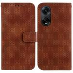 For OPPO A98 5G / F23 5G India Double 8-shaped Embossed Leather Phone Case(Brown)