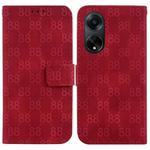 For OPPO A98 5G / F23 5G India Double 8-shaped Embossed Leather Phone Case(Red)