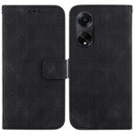 For OPPO A98 5G / F23 5G India Double 8-shaped Embossed Leather Phone Case(Black)