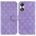 For OPPO A58 5G / A78 5G Double 8-shaped Embossed Leather Phone Case(Purple)