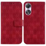 For OPPO A58 5G / A78 5G Double 8-shaped Embossed Leather Phone Case(Red)