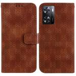 For OPPO A57 5G/A57 4G/A77 5G/K10 5G Double 8-shaped Embossed Leather Phone Case(Brown)