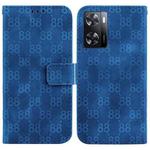 For OPPO A57 5G/A57 4G/A77 5G/K10 5G Double 8-shaped Embossed Leather Phone Case(Blue)