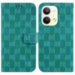 For OPPO Reno9 Pro Double 8-shaped Embossed Leather Phone Case(Green)