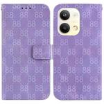 For OPPO Reno9 Pro Double 8-shaped Embossed Leather Phone Case(Purple)