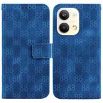 For OPPO Reno9 Pro Double 8-shaped Embossed Leather Phone Case(Blue)