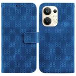 For OPPO Reno9 Pro+ Double 8-shaped Embossed Leather Phone Case(Blue)