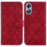 For OPPO A17 / A17k Double 8-shaped Embossed Leather Phone Case(Red)
