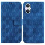 For OPPO A96 5G / Reno7 Z 5G Double 8-shaped Embossed Leather Phone Case(Blue)