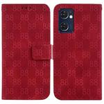 For OPPO Reno7 5G Global / Find X5 Lite Double 8-shaped Embossed Leather Phone Case(Red)