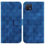 For OPPO A16K Double 8-shaped Embossed Leather Phone Case(Blue)