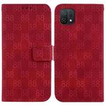 For OPPO A16K Double 8-shaped Embossed Leather Phone Case(Red)