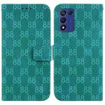 For OPPO K9s 5G / Realme 9 5G Speed Double 8-shaped Embossed Leather Phone Case(Green)