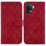 For OPPO A94 4G / F19 Pro / Reno5 F Double 8-shaped Embossed Leather Phone Case(Red)