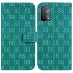 For OPPO A74 5G / A93 5G / A54 5G Double 8-shaped Embossed Leather Phone Case(Green)