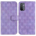 For OPPO A74 5G / A93 5G / A54 5G Double 8-shaped Embossed Leather Phone Case(Purple)
