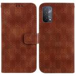 For OPPO A74 5G / A93 5G / A54 5G Double 8-shaped Embossed Leather Phone Case(Brown)