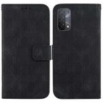 For OPPO A74 5G / A93 5G / A54 5G Double 8-shaped Embossed Leather Phone Case(Black)
