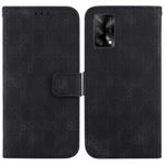 For OPPO A74 4G / F19 4G Double 8-shaped Embossed Leather Phone Case(Black)