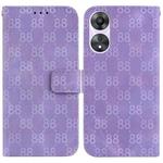 For OPPO A78 4G Double 8-shaped Embossed Leather Phone Case(Purple)