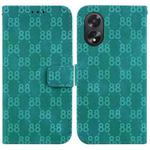 For OPPO A38 4G / A18 Double 8-shaped Embossed Leather Phone Case(Green)