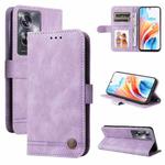 For OPPO A79 5G Skin Feel Life Tree Metal Button Leather Phone Case(Purple)