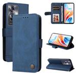 For OPPO A79 5G Skin Feel Life Tree Metal Button Leather Phone Case(Blue)