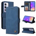 For OPPO A3 Pro 5G Global / India Skin Feel Life Tree Metal Button Leather Phone Case(Blue)