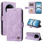 For OPPO Find X8 Skin Feel Life Tree Metal Button Leather Phone Case(Purple)