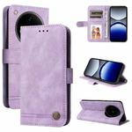For OPPO Find X8 Pro Skin Feel Life Tree Metal Button Leather Phone Case(Purple)