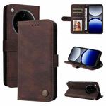 For OPPO Find X8 Pro Skin Feel Life Tree Metal Button Leather Phone Case(Brown)