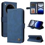 For OPPO Find X8 Pro Skin Feel Life Tree Metal Button Leather Phone Case(Blue)