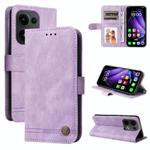 For OPPO Reno13 Global Skin Feel Life Tree Metal Button Leather Phone Case(Purple)
