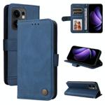 For OPPO Reno13 F 4G / 5G Skin Feel Life Tree Metal Button Leather Phone Case(Blue)