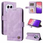 For OPPO F29 5G Global Skin Feel Life Tree Metal Button Leather Phone Case(Purple)