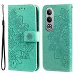 For OPPO K12 Seven-petal Flowers Embossing Leather Phone Case(Green)