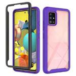 For Samsung Galaxy A51 5G Starry Sky Solid Color Series Shockproof PC + TPU Protective Case (Purple)