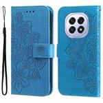 For OPPO F29 5G Global Seven-petal Flowers Embossing Leather Phone Case(Blue)