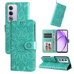 For OPPO A3 Pro 5G Global / India Embossed Sunflower Leather Phone Case(Green)