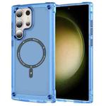 For Samsung Galaxy S23 Ultra 5G Skin Feel TPU + PC MagSafe Magnetic Phone Case(Transparent Blue)
