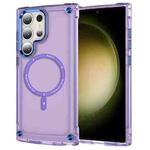 For Samsung Galaxy S23 Ultra 5G Skin Feel TPU + PC MagSafe Magnetic Phone Case(Transparent Purple)