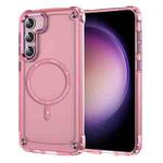 For Samsung Galaxy S23+ 5G Skin Feel TPU + PC MagSafe Magnetic Phone Case(Transparent Pink)