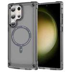 For Samsung Galaxy S22 Ultra 5G Skin Feel TPU + PC MagSafe Magnetic Phone Case(Transparent Black)